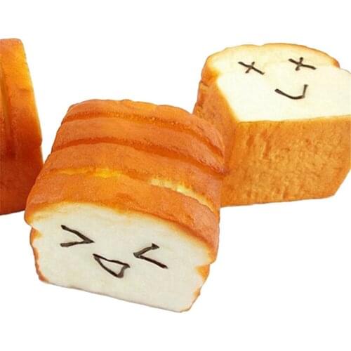 Simulation bread bakery tommy-shop pastry baking dessert house cake shop store decor artificial fake Slice toasted bread model