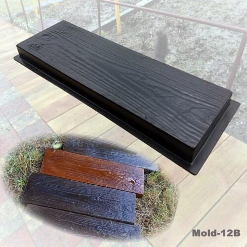 Imitation Wood Grain DIY Pavement Lawn Path Cement Mold Paving Mould Garden Road Courtyard Concrete Mold Stepping Stone Maker