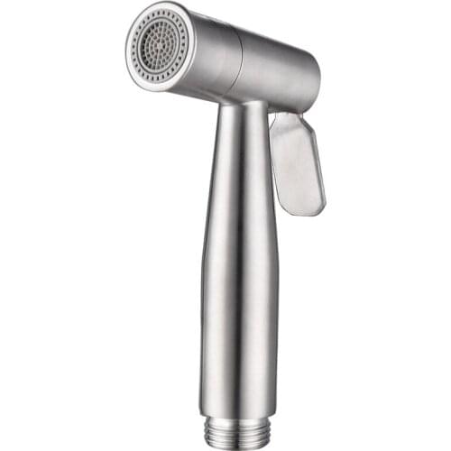 Stainless steel pressurized toilet spray gun double outlet bidet small nozzle toilet toilet flushing water gun