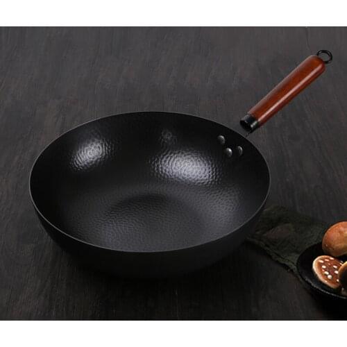 Chinese Traditional Wok Induction Cooker Gas Stove Kitchen Iron Wok Non-stick Pan Cooking Pot Utensilios De Cocina Cookware BC
