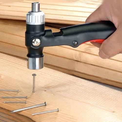 Multi Function Hand Tool Kit Functional Safety Hammer Ratchet Screwdriver Head Sleeve Combination Tool Nail Opener