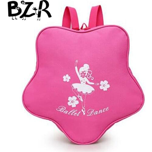 Fashion Irregular Ballet Dance Bag For Girls Printed Students Backpack Rose Pink Dancing Ballerina Princess Bags