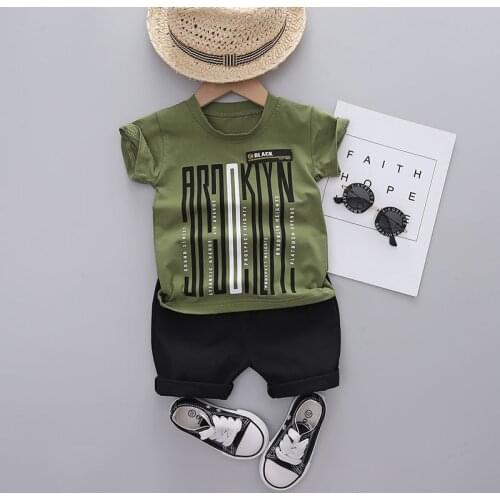 2021 New Summer Children Baby Boys Girls Clothes Cotton Sport T Shirt Pants 2Pcs/Sets Toddler Clothing Wear Casual Kids Outfits