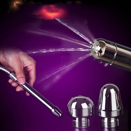 Elbow 3-head Enema Cleaning Flusher Long Tube Aluminum Alloy Insert Washing 831F