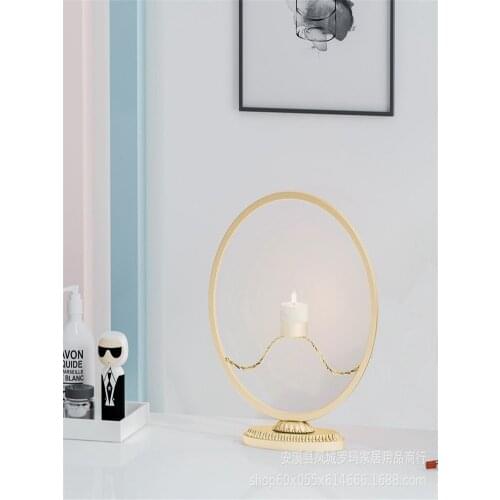 Nordic Candlestick Romantic Candlelight Modern Candle Stand Round Simple Candle Holder Home Decoration Christmas Gift