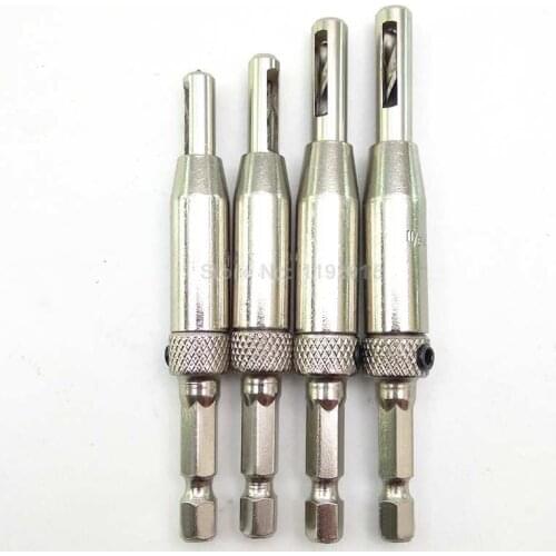 Professional 5/64" 7/64" 9/64" 11/64" Doors Windows HSS Self-Centering Hinge Wood Woodwork Reaming Drill Bits Cabinet Tool Set