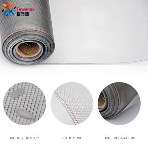 Tewango 30M/Roll Stainless Steel Screen Net 20 Mesh Insect Netting Pest Control Invisible Mosquito Net Window 121GSM