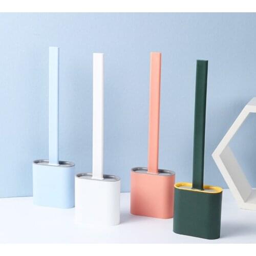 Toilet Brush and Holder for Bathroom Storage and Organization Wall-Mounted Hang Cleaning Kit WC Accessories