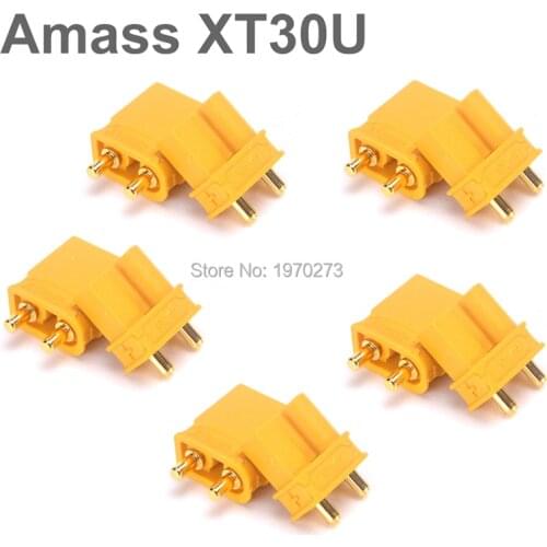 10pcs Amass XT30U Male Female Bullet Connector Plug the Upgrade XT30 For RC FPV Lipo Battery RC Quadcopter 5 Pair