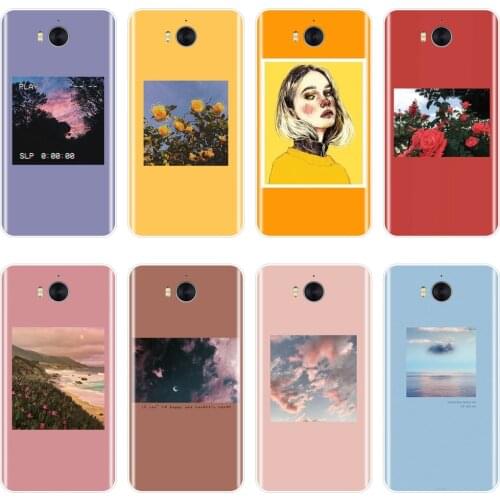 Silicone Phone Case For Huawei Y3 Y5 Y6 Y7 2017 II Pro Yellow Flower Girl Soft Back Cover For Huawei Y5 Y6 Y7 Prime 2018 Y9 2019