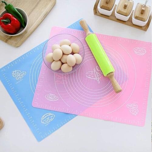 Silicone Pastry Mat Rolling Pin Mat with Measurements Nonstick Kneading Board for Rolling Dough Big size