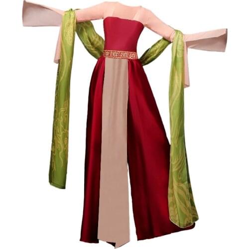 Beauty Pass Dancing Dress Classical Dance Performance Costumes Female Elegant Tang Cheoko Skirt Hanfu Art Test hanfu women