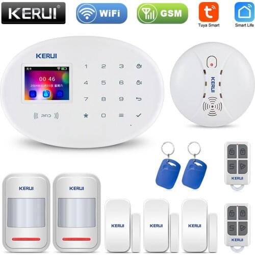 KERUI W20 Smart Alarm System Security Home Alarm Residencial WiFi GSM Wireless 2.4 inch Touch Panel Burglar Alarm System