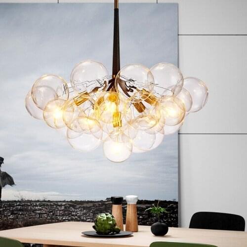 Vintage crystal iron chandelier ceiling led light dining room bedroom luzes de teto nordic decoration home