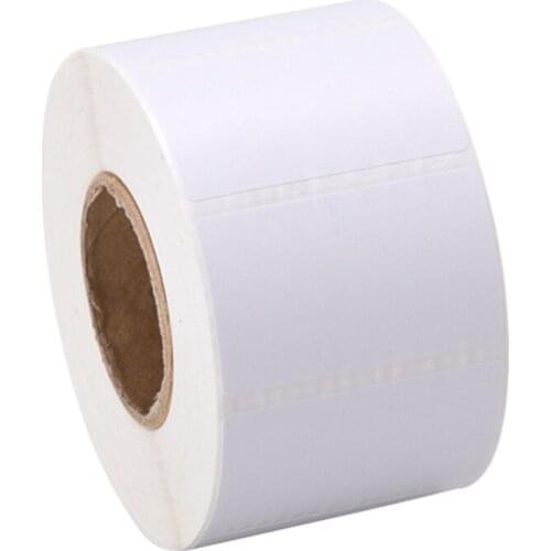 Waterproof 50x25mm*2000pcs/roll glossy bright white PET transfer sticker label paper accept customized order with other size