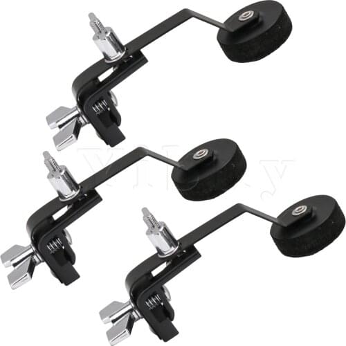 Yibuy Black Metal Felt Rack Drum Internal Tone Control Drum Silencer Set of 3