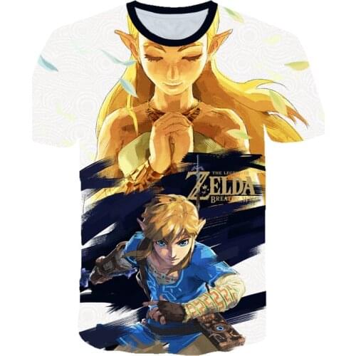 Funny Legend Game Mens T-shirt 3d Printing Wild Breathing Boy/Girl T-shirt Summer Street Children Zelda Casual Top