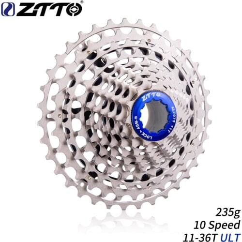 ZTTO 10 Speed Ultimate ULT Bicycle Cassette 10S 11-36T HG MTB Sprocket Ultralight CNC Steel Freewheel For Gravel Moutain Bike