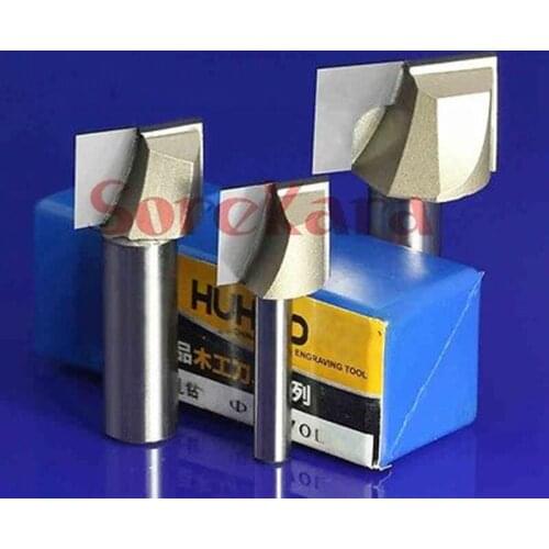 1/2*1-1/4 Wood Router Bits Slotted Knife Metric Flute Straight Bit Milling Cutter Woodworking Trimming Carving Tools