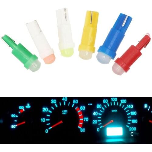 1 Pcs Car bulb ceramic T5 car led dashboard light makeup light T5 1SMD 3D astigmatism COB indicator