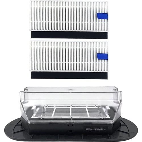 2PCS Filter & Dust Box Replacement Dust Case for 360 S6 Sweeper Robot Spare Part