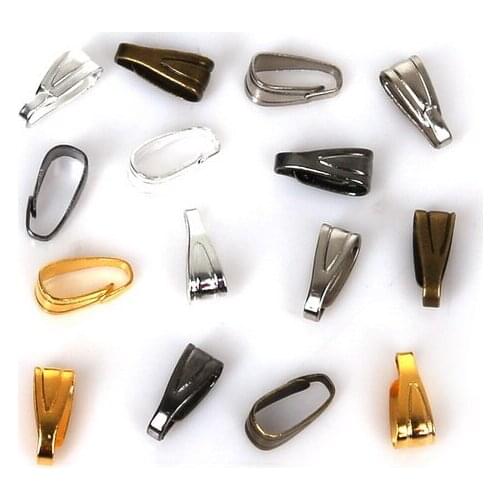 3X7mm 100pcs/lot Pendant Clips Pendant Clasps Pinch Clip Bail Pendant Connectors Jewelry Findings DIY jewely parts accessories