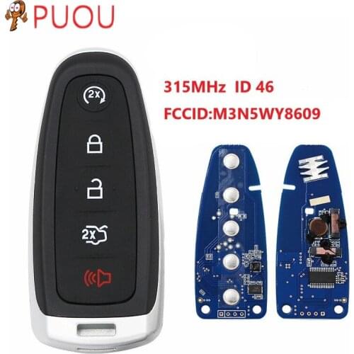 5 button Replacement Remote Start Smart Prox Key Fob Transmitter 433MH for Ford Edge Escape Expedition C-max Taurus M3N5WY8609