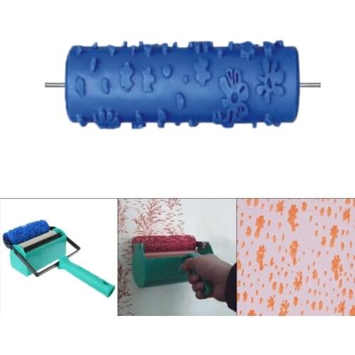 5" Embossed Paint Roller Sleeve Wall Texture Stencil Brush Pattern Decor 030Y G8TB
