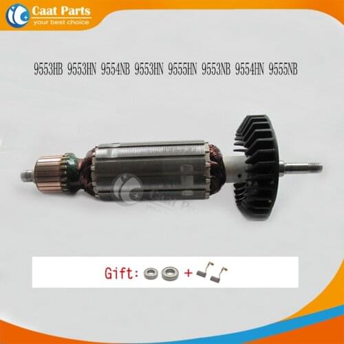 AC220-240V Drive Shaft Hammer Armature Rotor for Makita 9553HB 9553HN 9554NB 9554HN 9555HN 9553NB 9555NB 515619-7 515616-3