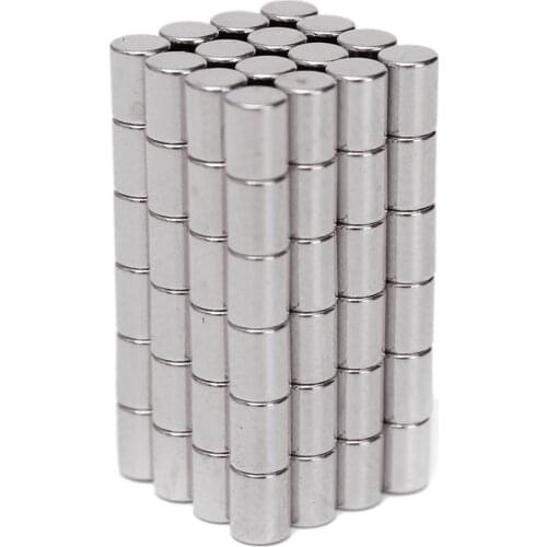 100Pcs 3x4mm N50 Super Strong Cylinder Shape Blocks Rare Earth Neodymium Magnets For Acoustic field Electronics Electrical Field