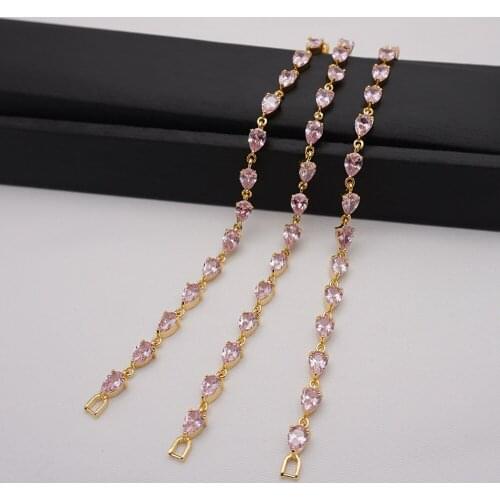 2020 Ocean Heart Love Heart shaped Peach Austria Crystal Zircon Ladies Bracelet Jewelry Accessories Fantastic Wristlet Trinket