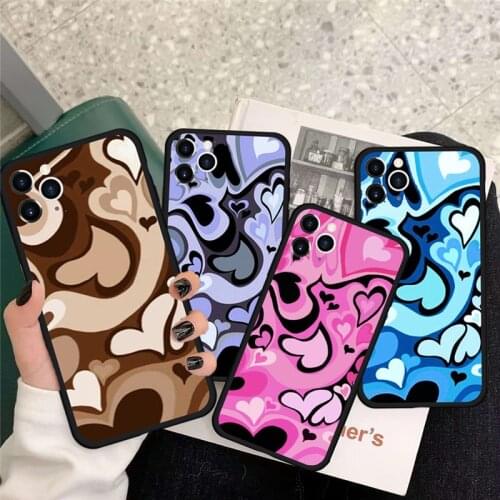 ZUIDID Luxury Purple Heart Swirl Pattern Phone Case For iPhone 11 12 Pro Mini Max 6S 7 8Plus SE2020 X XS XR Silicone Cover Coque