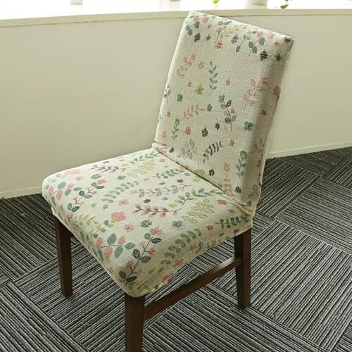 Elastic conjoined chair cover modern style anti dirty kitchen seat cover banquet home back chair cover detachable