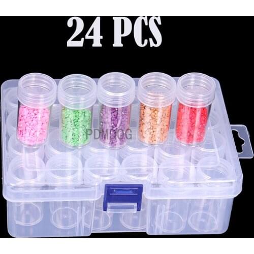 Diamond Painting Tools Nail Tools 24/44/72/96 Bottle Plastic Storage Box Tool Accessories