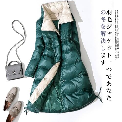 White Duck Down Jacket 2019 Winter Jacket Long Thick Coat For Women Snow Outwear Down Parka Warm Female Clothes Waterproof M377