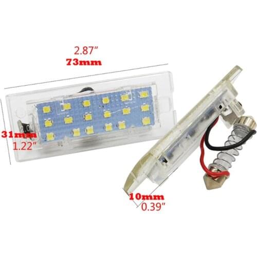 2021 New 2Pcs White CANbus LED Number License Plate Light Lamp 18 SMD 3528 for bmw E53 X5 1999-2003 E83 X3 03-10