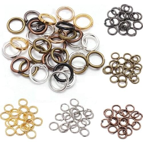5 Colors 3-12mm Metal Jump Rings 200pcs Split Rings Connectors For DIY Jewelry Making Findings Accessories Supplies Wholesale