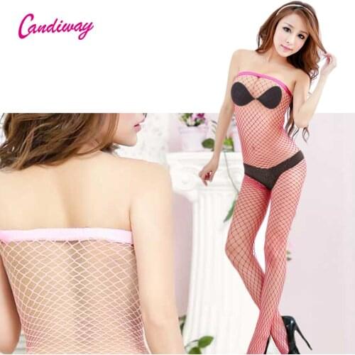 Sale Sexy Underwear Fishnet and Lace Sexy Fishnet Teddy Bodysuit Lingerie Babydoll Bodystocking GA014