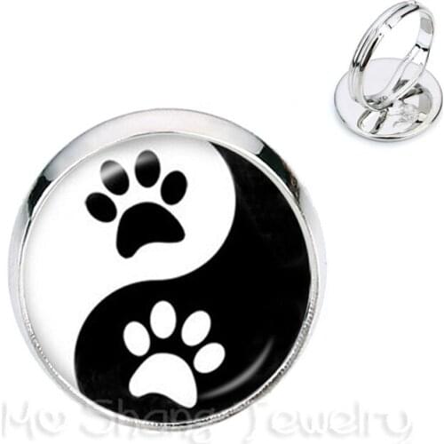 Newest Fashion Adjustable Rings Handmade Taoist Tai Chi Yin & Yang Personality Lover Golden Plated 2 Color Rings Gift