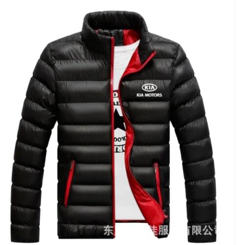 2021 New for KIA Winter Jackets Parka Men Autumn Winter Warm Outwear Brand Slim Mens Coats Casual Windbreaker Quilted Jacket