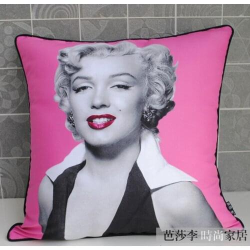 Wholesale! 1PCS Monroe Pillow cover Creative Sexy cushion cover for car office home decoration sofa bed cushions 45CMx45CM