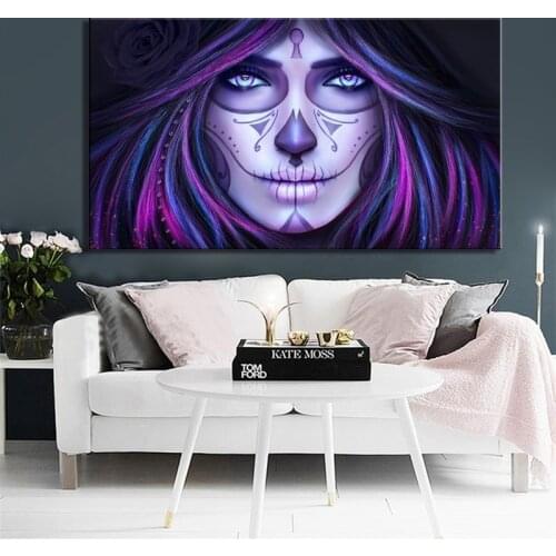 HD Print Mexico DAY OF THE DEAD Posters Wall Art Canvas Painting Pictures for Living Room Home Decor Frameless Cuadros