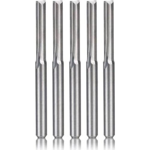 5PCS Two Flutes Spiral Carbide Mill Tool Cutters For CNC Router, Compression Wood End Mill Cutter Bits, 3.175X17mm