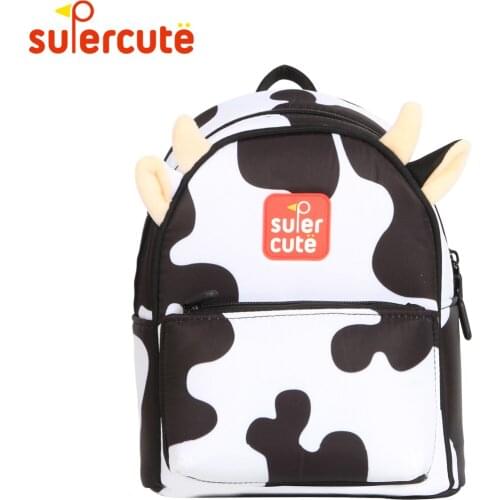 SUPERCUTE school backpacks Dairy Cow ultralight breathable school bags for girls & boys 1-7 Years in kindergarten