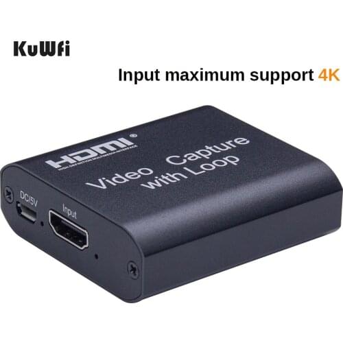 KuWFi HD-MI Video Capture with Loop out USB2.0 Card Grabber Streaming Live Broadcast Video Recording