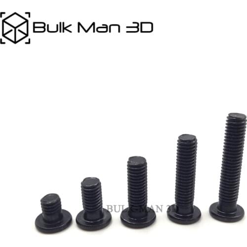 20pcs/pack CNC 3D Pinter Parts Black M5 Low Profile Screws M5*6/8/10/12/20mm for V-slot/T-slot accessories