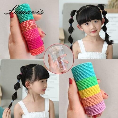 Girls Color Trumpet Does Not Hurt The Hair Ring Rubber Band Bundle Hair Band Elastic Hair Ring Ponytail Holder