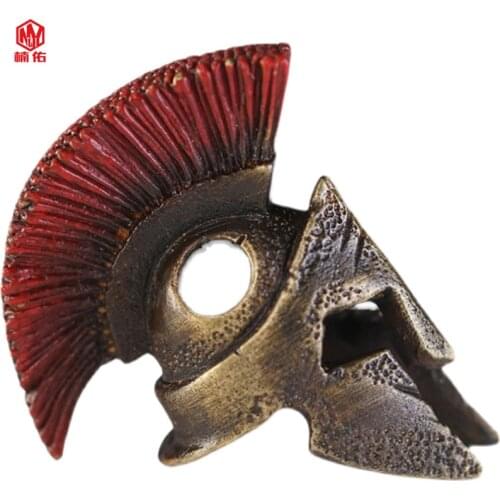 1PC EDC Paracord Beads Red Tassel Spartan Bronze Retro Brass Copper Lanyard Pendants Knife Beads Umbrella Rope Cord Bead Pendant