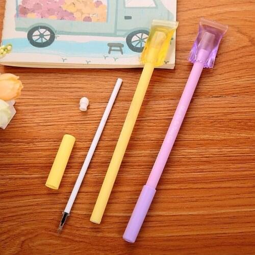 20PCs Neutral Pen Creative Candy Colors Gel Pen Cartoon Learning Stationery Water-Based Paint Pen Cute Signature Pen Wholesale