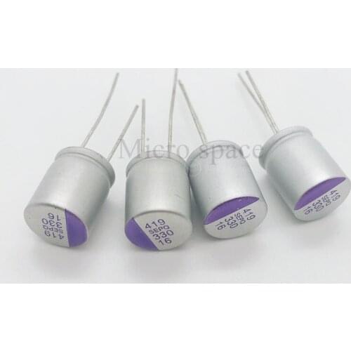 20PCS 16V 330UF solid capacitor imported 16V330UF low ESR volume 10X12 spot quality assurance